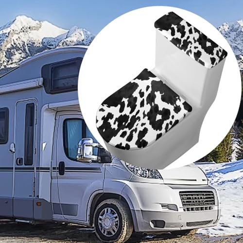 Christmas Bow Bell Toilet Tank Lid Cover and Toilet Seat Lid Cover 2 Pcs Set Toilets Covers with Elastic Cloth Fits Most Toilets Tanks & Lids