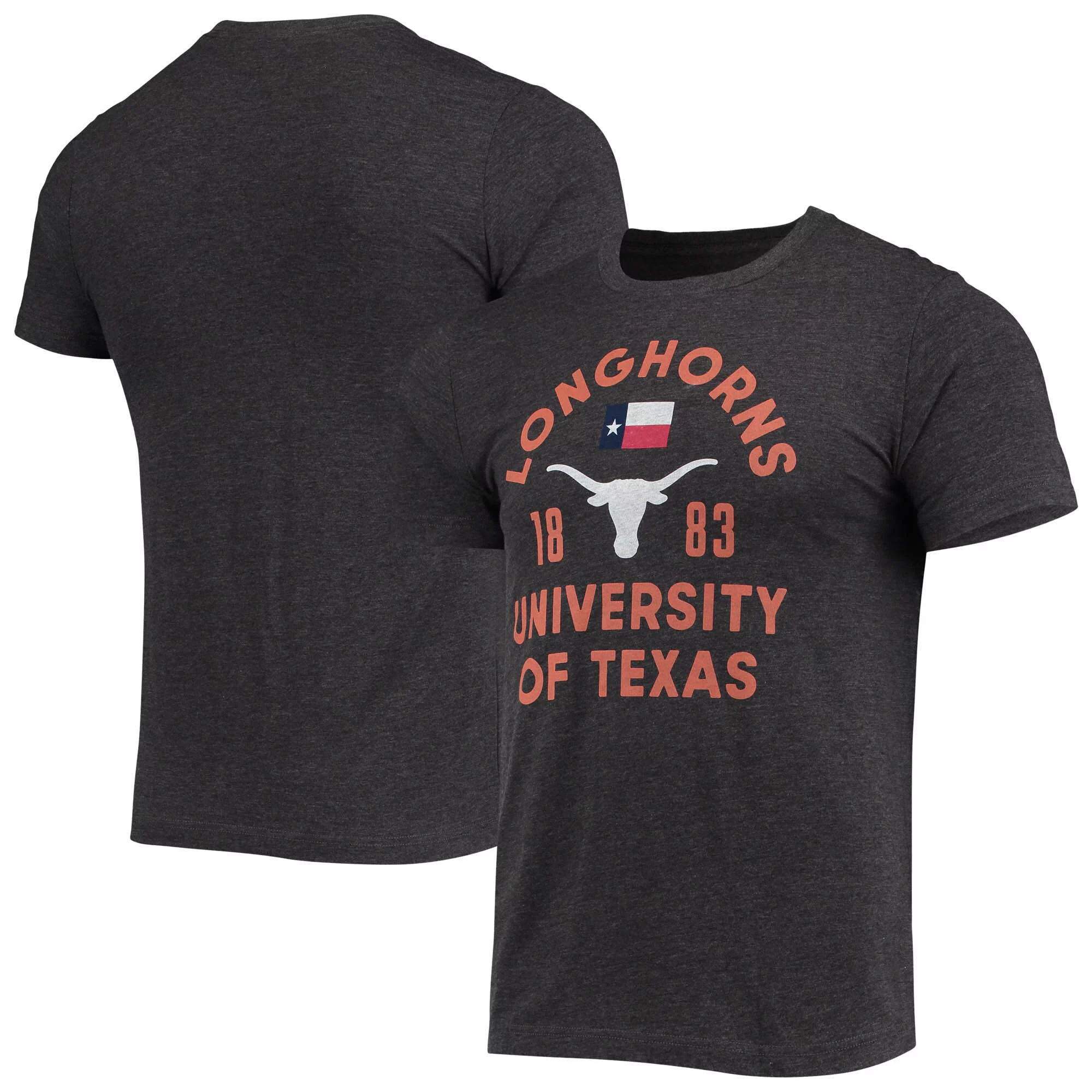 Men's Homefield Charcoal Texas Longhorns Vintage Texas State Flag T-Shirt