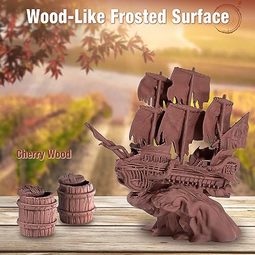 OVV3D Wood 3D Printer Filament Bundle - Wood PLA Filament 1.75mm, 200g x 4 Pack (Walnut, Oak, Cherry, Teak)