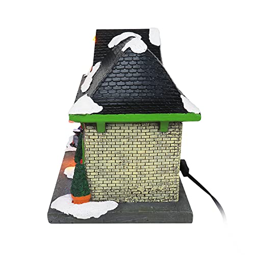 Christmas Village Sledding Down Hill - Lighted Musical Snow Village with 8 Animated Kids Going Down The Mountain