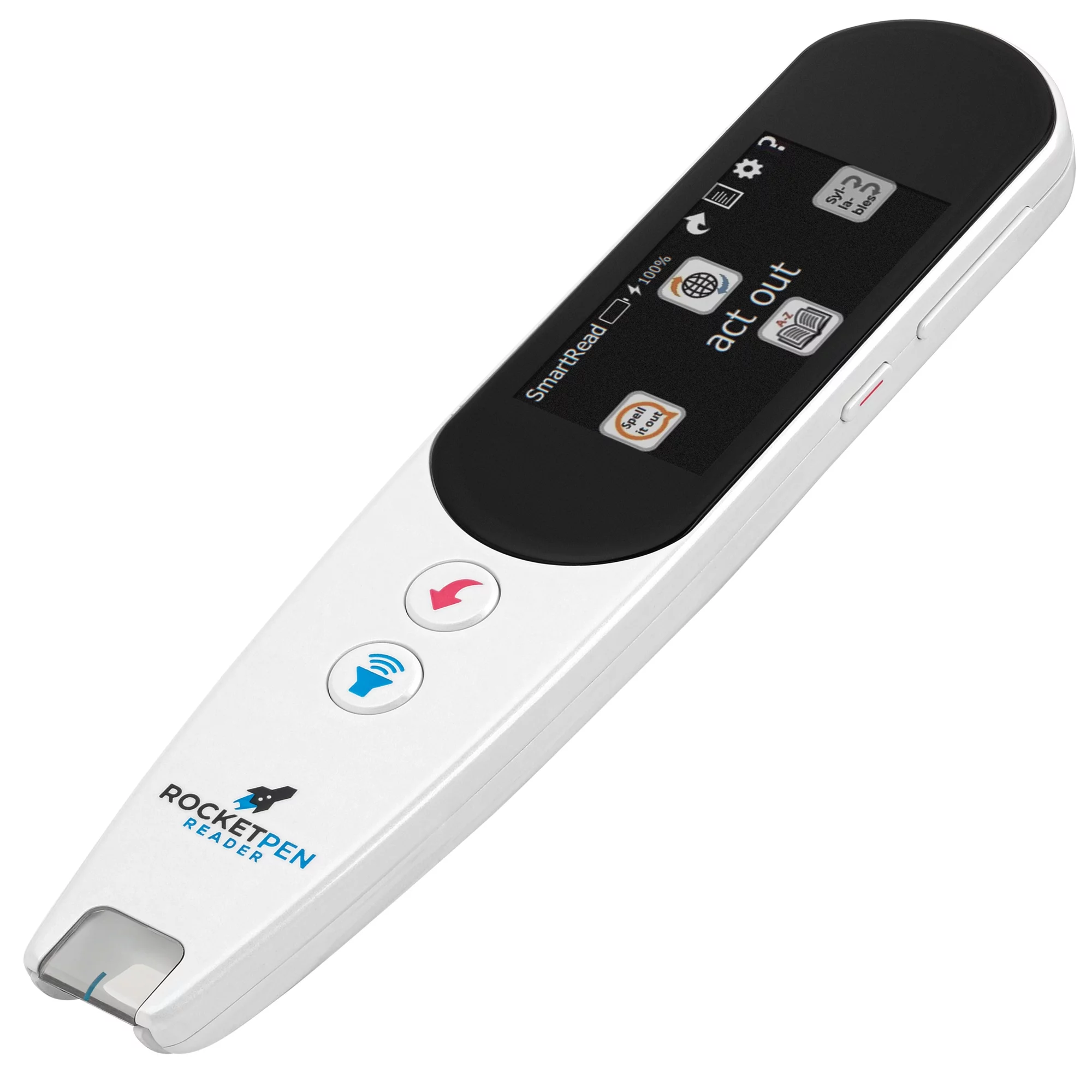SmartPens4U Rocket Pen Reader Advanced Personal Reading Tutor Scanning Pen, Scans Phones and Tablets Not Just Paper. No PC Needed to Use It.