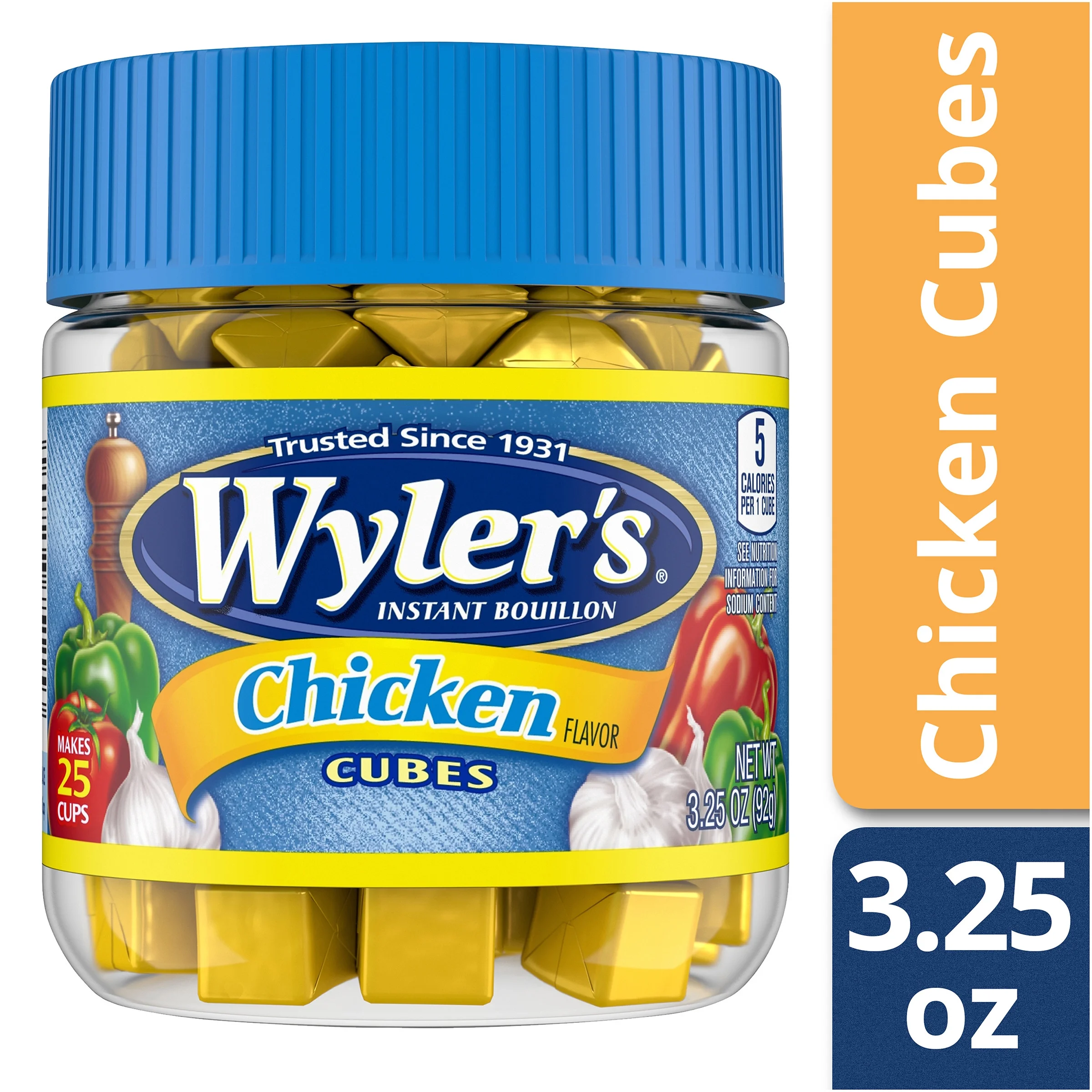 Wyler's Chicken Instant Bouillon Cubes, 3.25 oz (3-Pack)