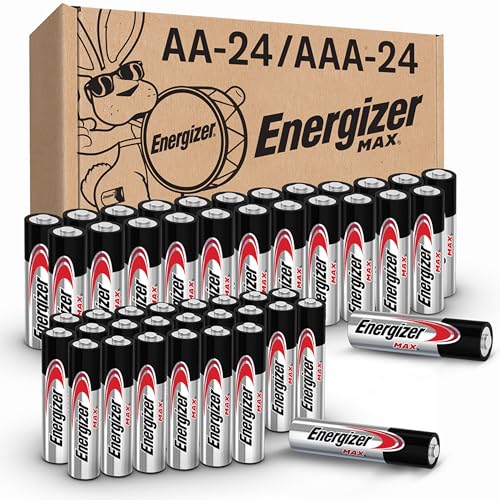 Energizer AA and AAA Batteries, 48 Count, Combo Pack Contains 24 Max Double A and 24 Max Triple A Batteries