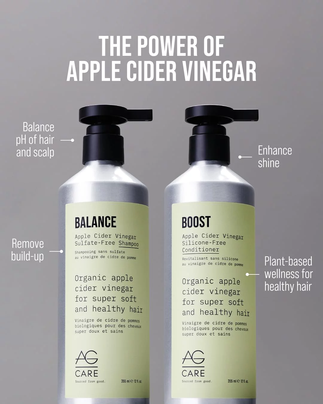 AG HAIR CARE by AG Hair Care , BOOST APPLE CIDER VINEGAR NATURAL CONDITIONER (NEW PACKAGING) 33.8 OZ