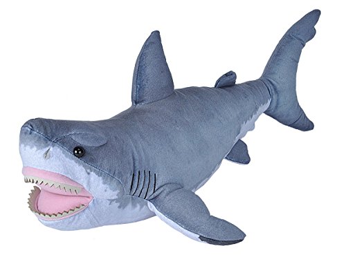 Wild Republic Great White Shark Plush, Stuffed Animal, Plush Toy, Gifts for Kids, Living Ocean 24 Inches,Multi