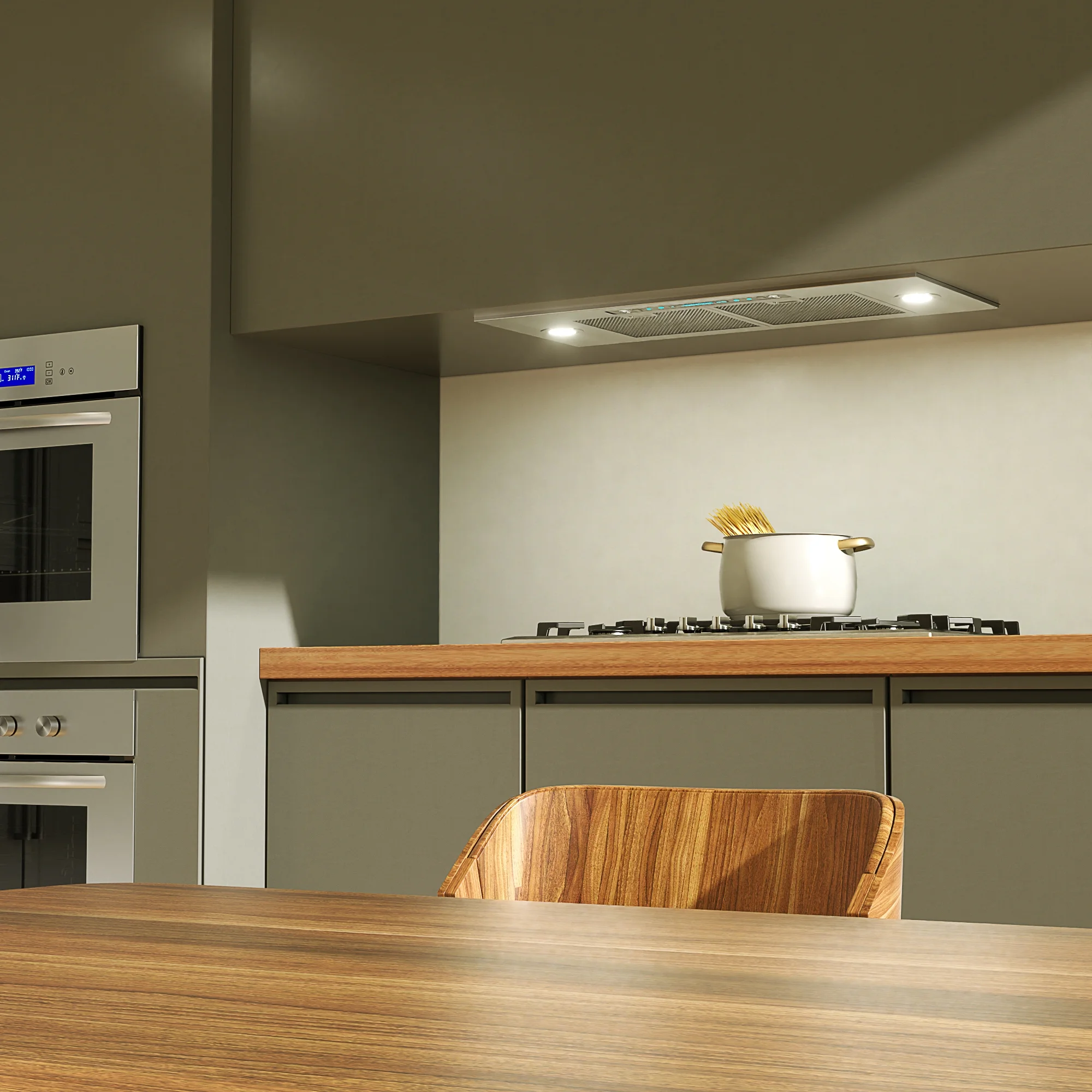 HisoHu Insert Range Hoods 30 Inch / 36 Inch, 900 CFM with Ducted Convertible Ductless (Kit Included), 4 Speed Gesture Sensing&Touch Control Panel, Stainless Steel Vent Hood(30 Inch)