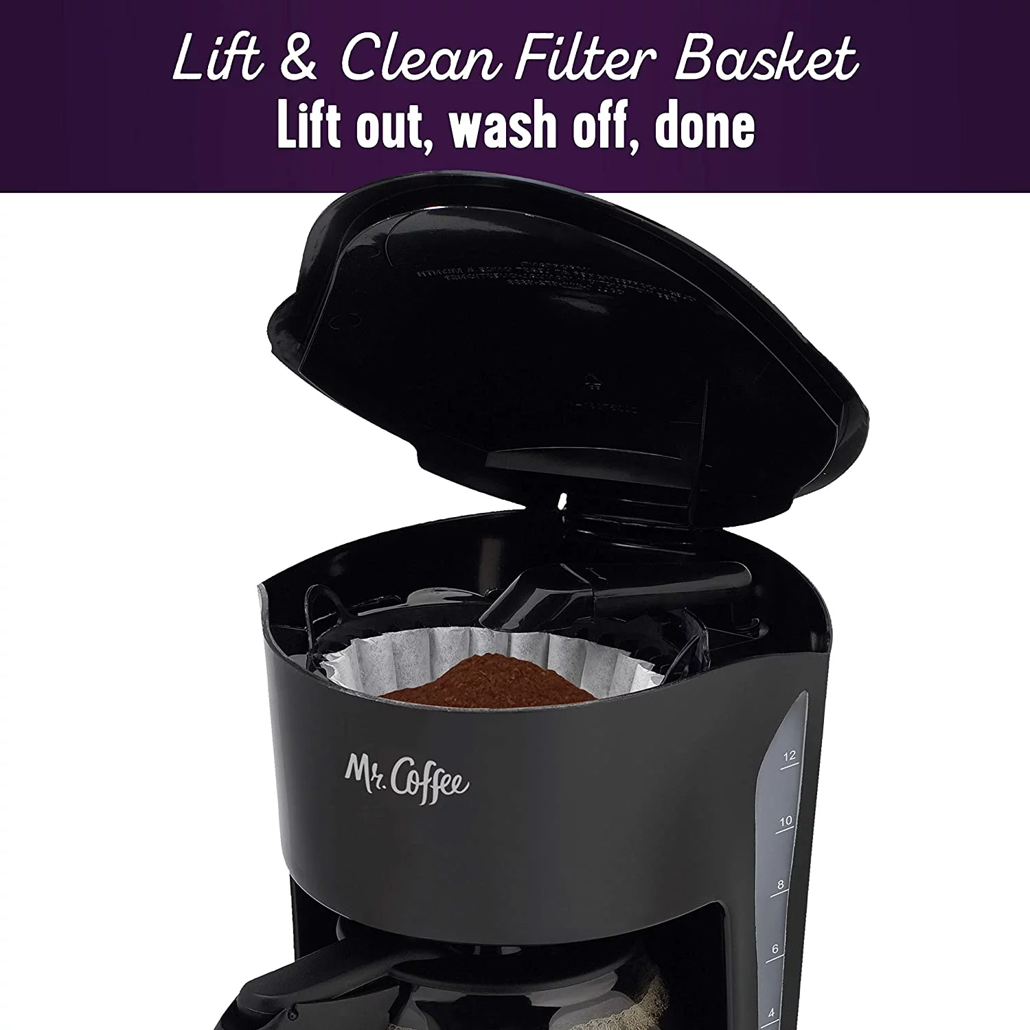 Mr. Coffee 12-Cup Coffee Maker, Black