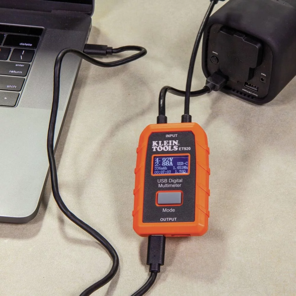 Klein Tools ET920 USB-A and USB-C Digital Meter