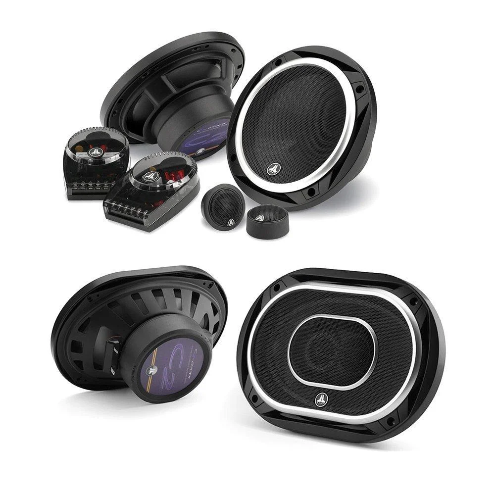 JL Audio C2-650 450W 6.5" 2-Way Evolution C2 Series Component Car Speakers System +JL Audio C2-690tx 450W 6" x 9" 3-Way Evolution C2 Series Coaxial Car Speakers- Bundle Spea