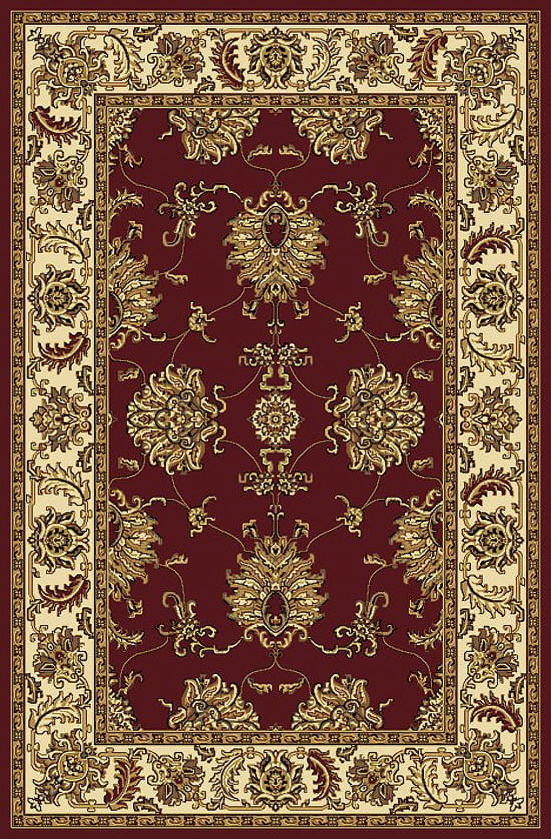 Vitaly Wharton Area Rug 1330 Burgundy European Bordered 2' 2