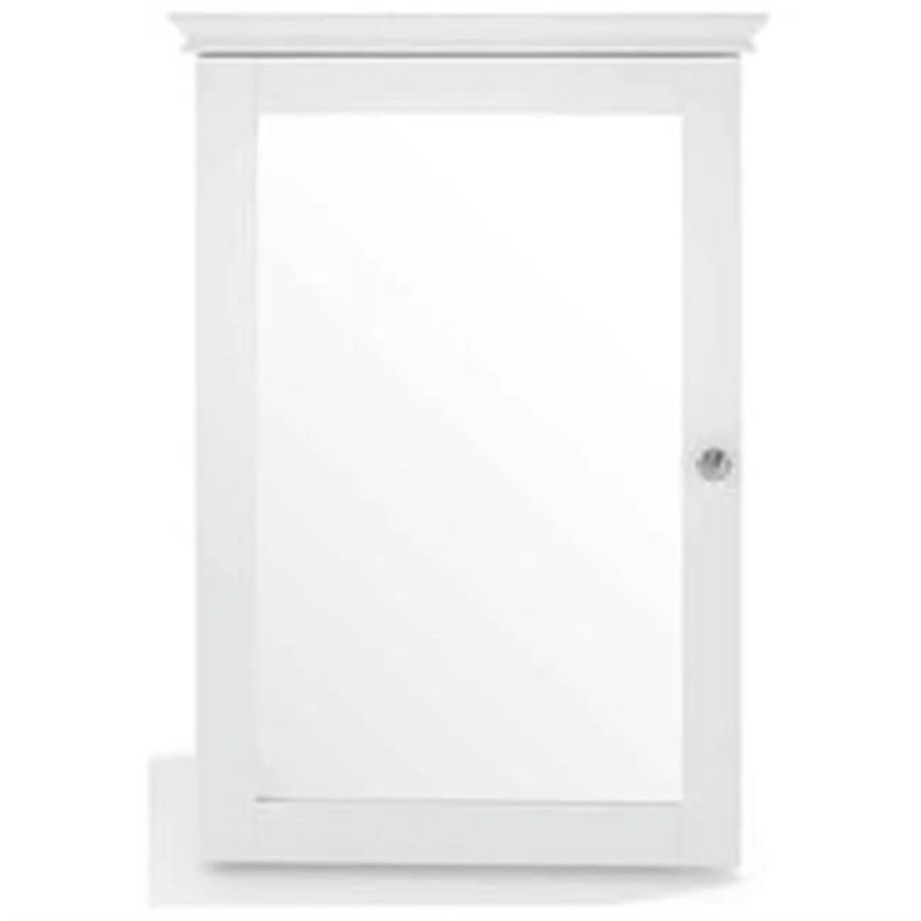 Crosley Furniture Lydia Wood Mirror Medicine Cabinet in White/Clear
