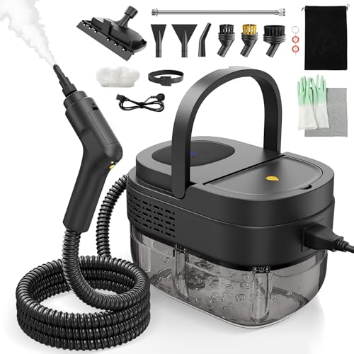 Handheld Steam Cleaner,2500W Steamer for Cleaning 1.69 Quarts Large Capacity Tank,Temperature steamer for Home,Car,kitchens,Camping