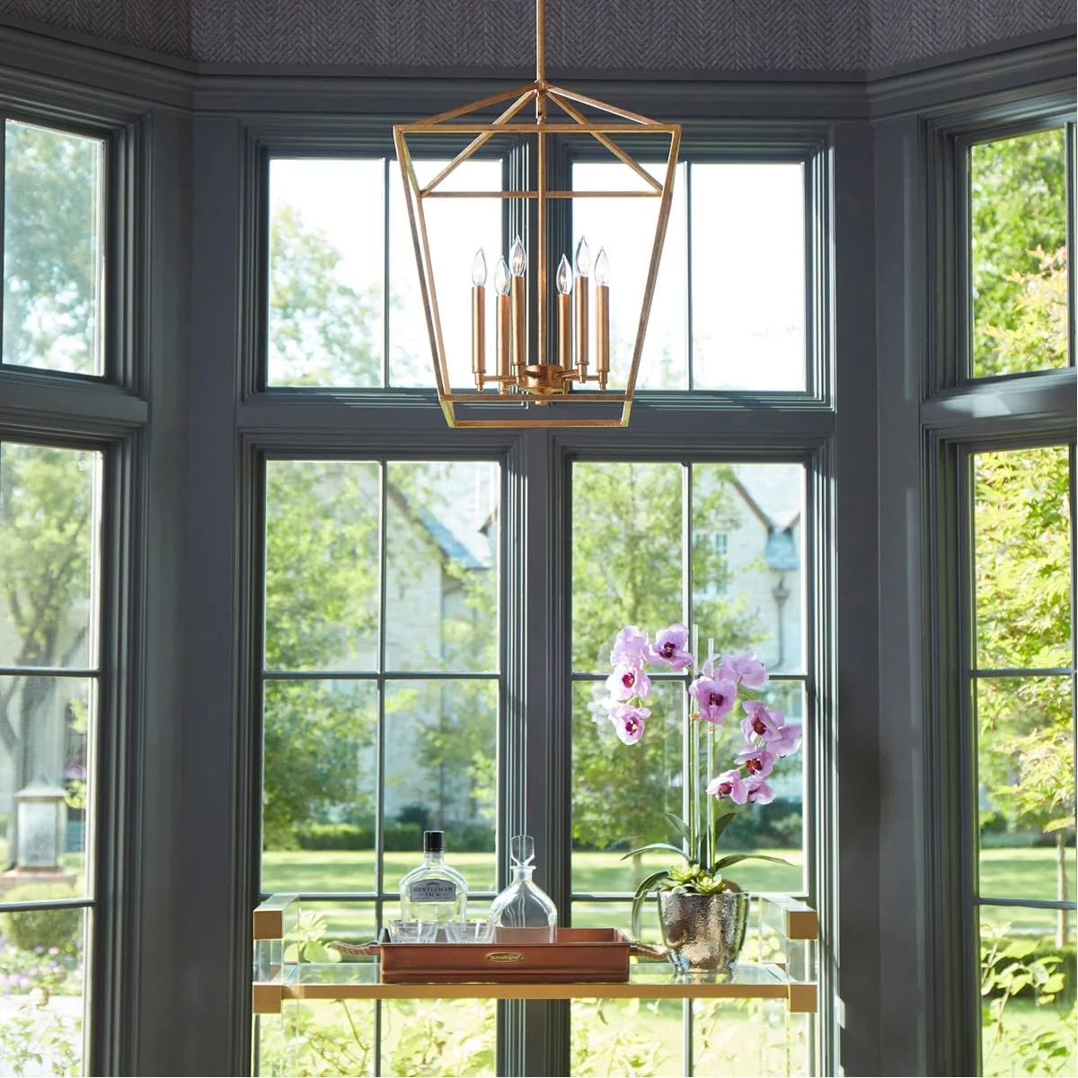 Quorum Lighting - Six Light Entry Pendant - Entry - Gabriel - 6 Light Entry