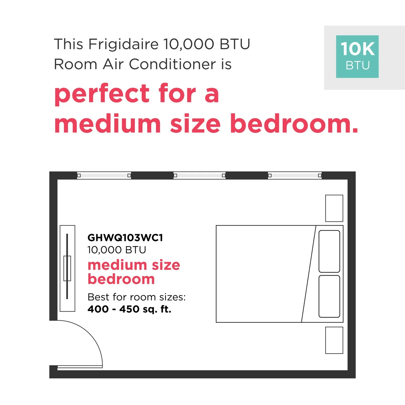 Frigidaire Gallery&nbsp;10,000 BTU Inverter Window Room Air Conditioner with Wi-Fi (Energy Star)