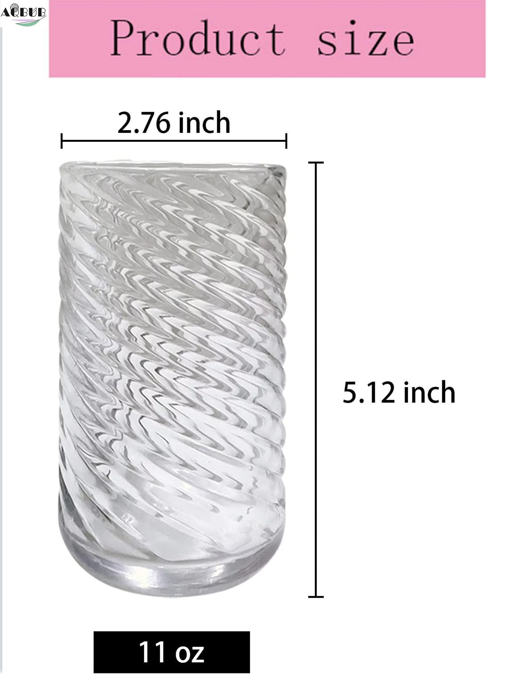 Glass: spiral stripe glass, composed of four thick and heavy glass wine glasses, ice coffee, cocktail, juice, beer, and vintage glassware for dinner, bar and Restaurant