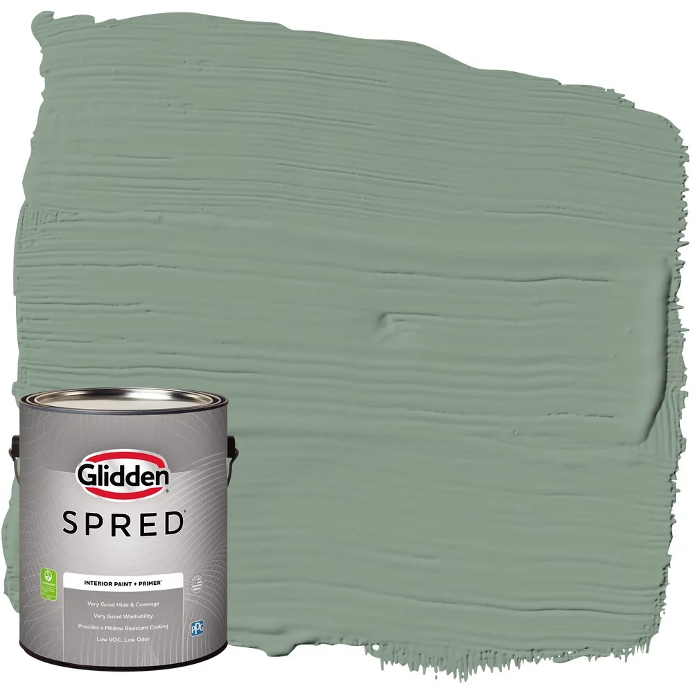 Glidden Spred Interior Paint Birch Forest / Green, Eggshell, 1 Gallon