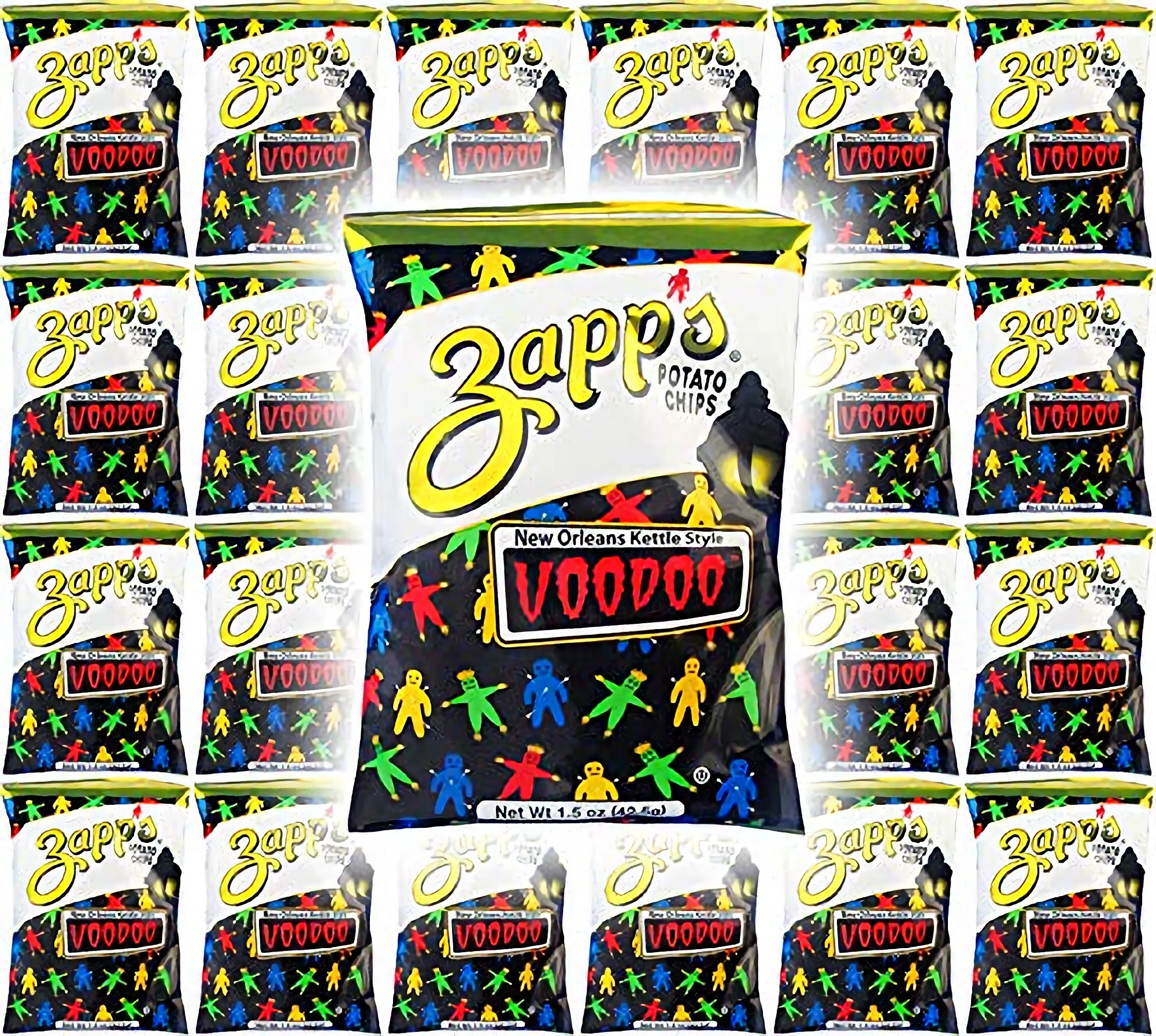 Zapp's Potato Chips, VooDoo New Orleans Kettle Style, 1.5oz (24 Pack)