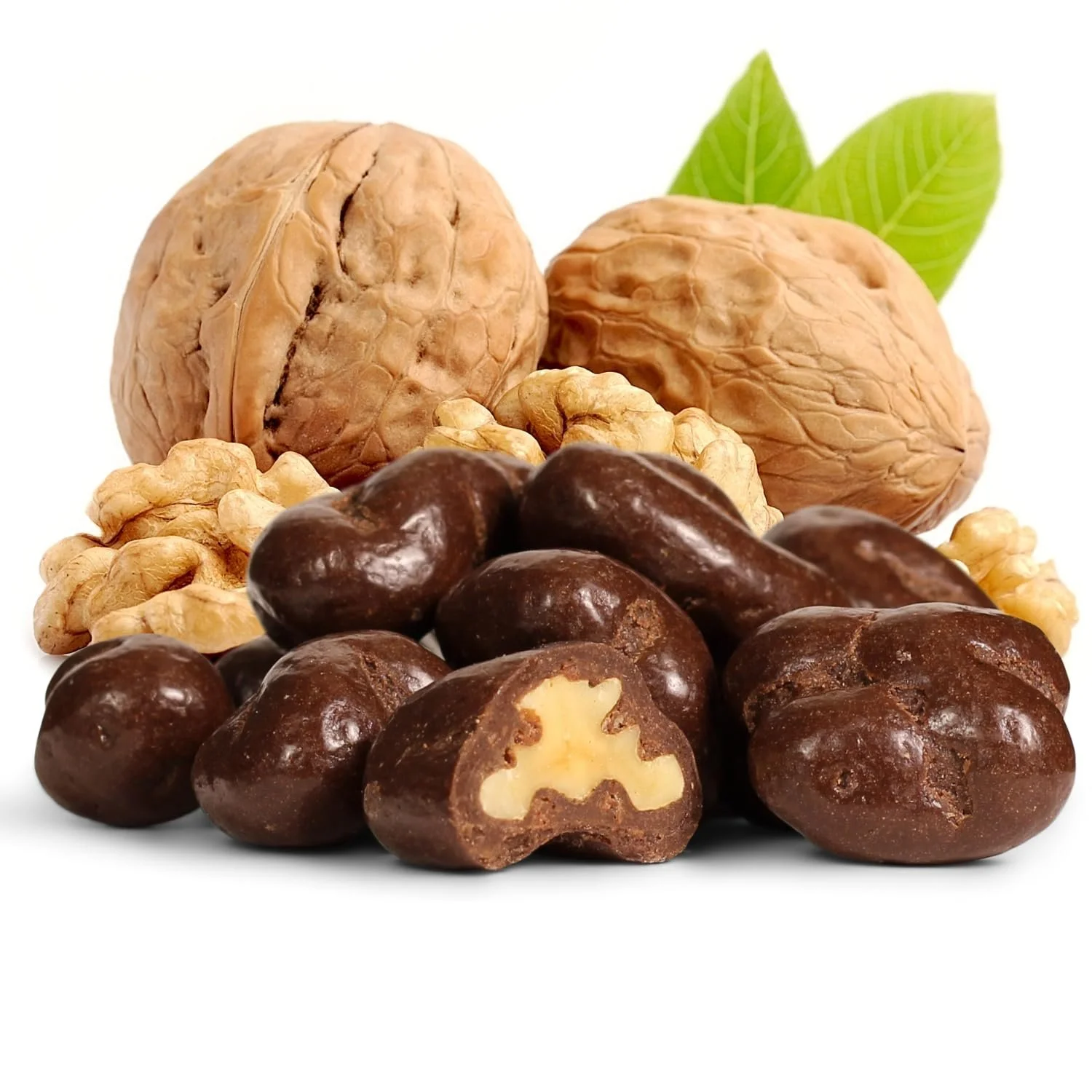 Milk Chocolate Covered Walnuts by It's Delish, 48 oz Jumbo Container Candy Nuts, Dairy Kosher Snacks