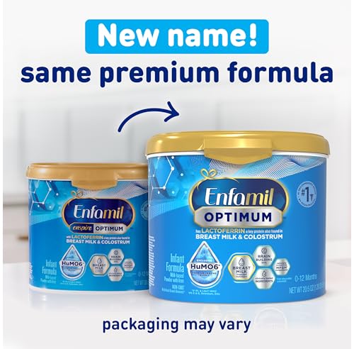 Enfamil Optimum Baby Formula, Our Closest Formula to Breast Milk, Immune-Supporting Lactoferrin also found in Breast Milk, Brain-Building DHA, 20.5 Oz