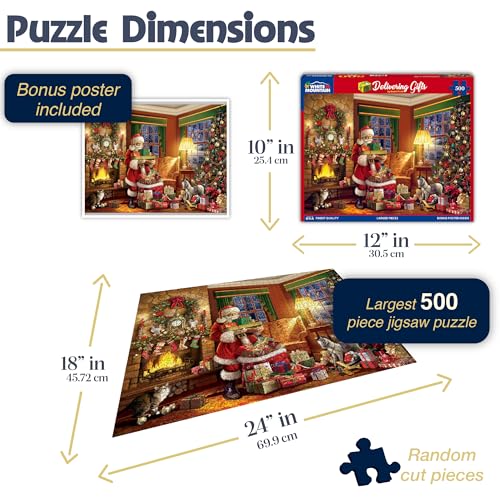 White Mountain Puzzles Delivering Gifts - 500 Piece Jigsaw Puzzle