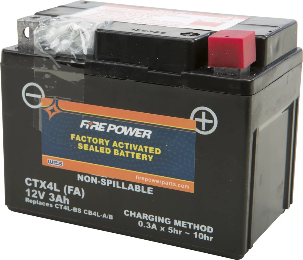 Fire Power Sealed Factory Activated Battery CTX4L-BS(FA) Compatible With Suzuki DR250SE 1990-1992