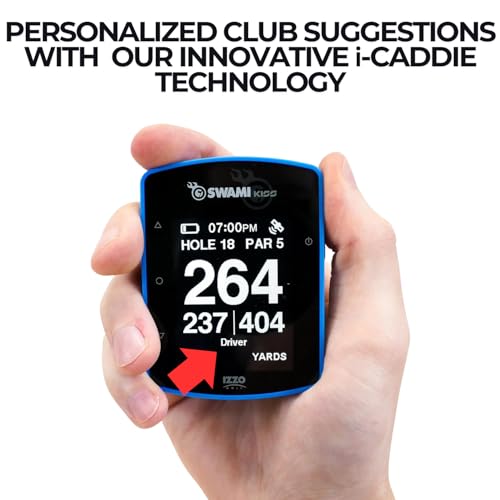 Swami KISS 2.0 Handheld Golf GPS Ragnefinder with Integrated Magnets - Blue