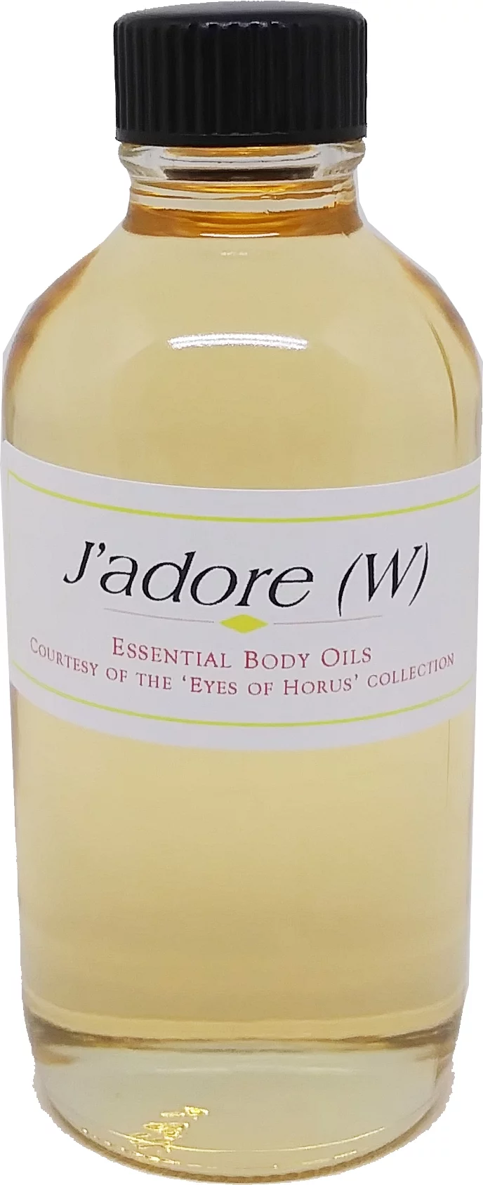 J'adore - Type For Women Perfume Body Oil Fragrance [Regular Cap - Clear Glass - Light Gold - 4 oz.]