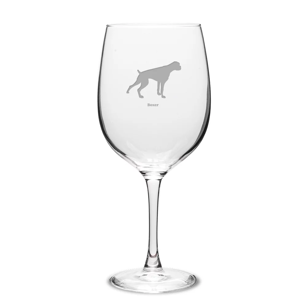 Boxer Deep Etched 19 oz Classic Red Wine Glass