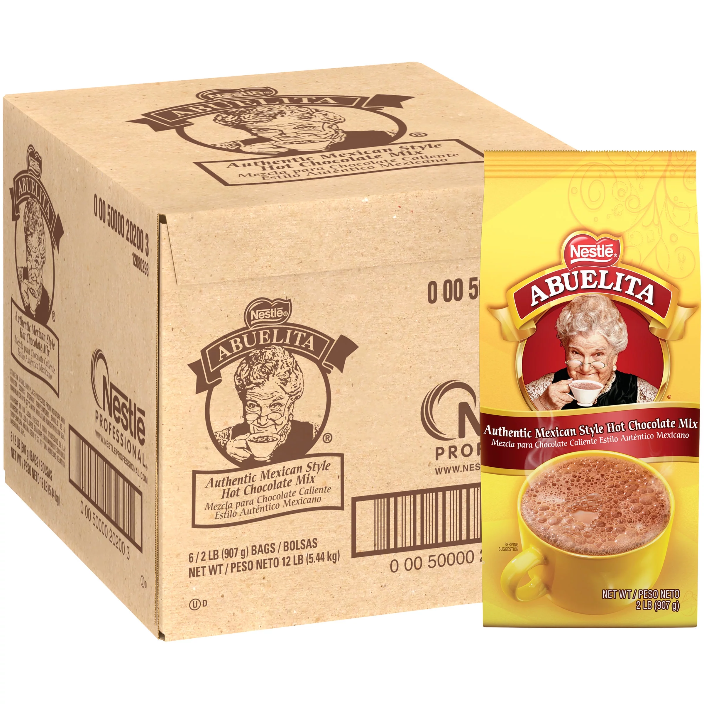 ABUELITA Authentic Mexican Style Hot Cocoa Mix 6-2 lb. Bags