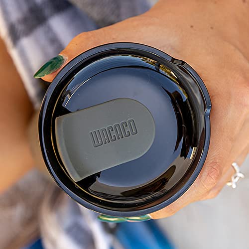 WACACO Octaroma Classico Vacuum Insulated Coffee Mug, Double-wall Stainless Steel Travel Tumbler With Drinking Lid, 6 fl oz (180ml), Carmine Red