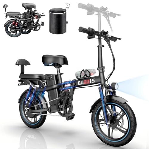 Electric Bike for Adults, 750W/1000W Peak Motor with Max 45/60Miles PAS Range & 28/32MPH EBike, 16