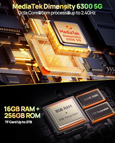 Ulefone Armor X32 Pro 5G Rugged Phone, MTK Dimensity 6300, 16+256GB, Android 14, Widevine L1, 64MP/25MP Night Vision, Dedicated Glare Flashlight, 5G WiFi Hotspot, 5.65” 90Hz, 5500mAh, NFC/GPS - Black