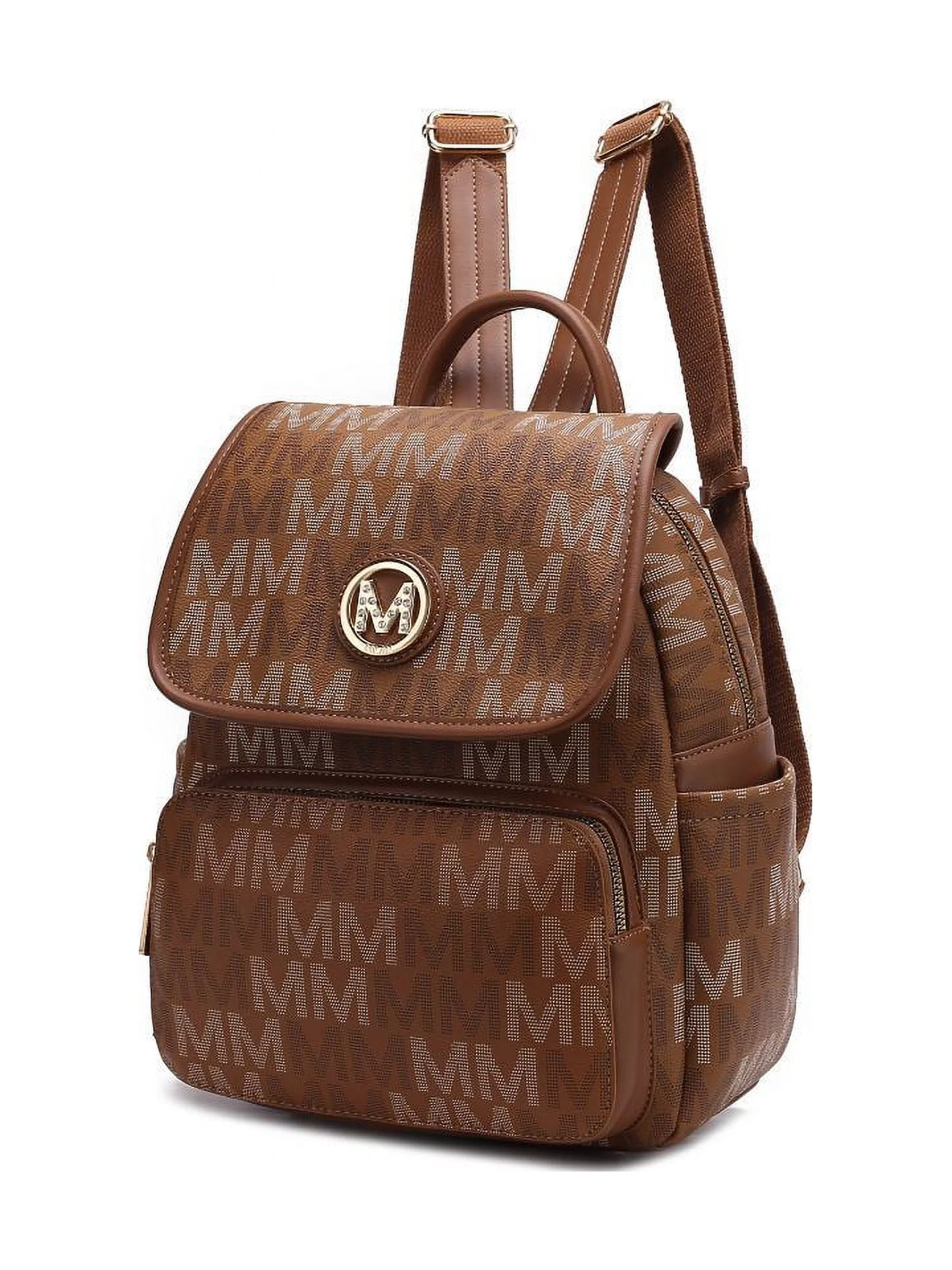MKF Collection Drea Vegan Leather Women's Monogram Backpack by Mia K. - Black