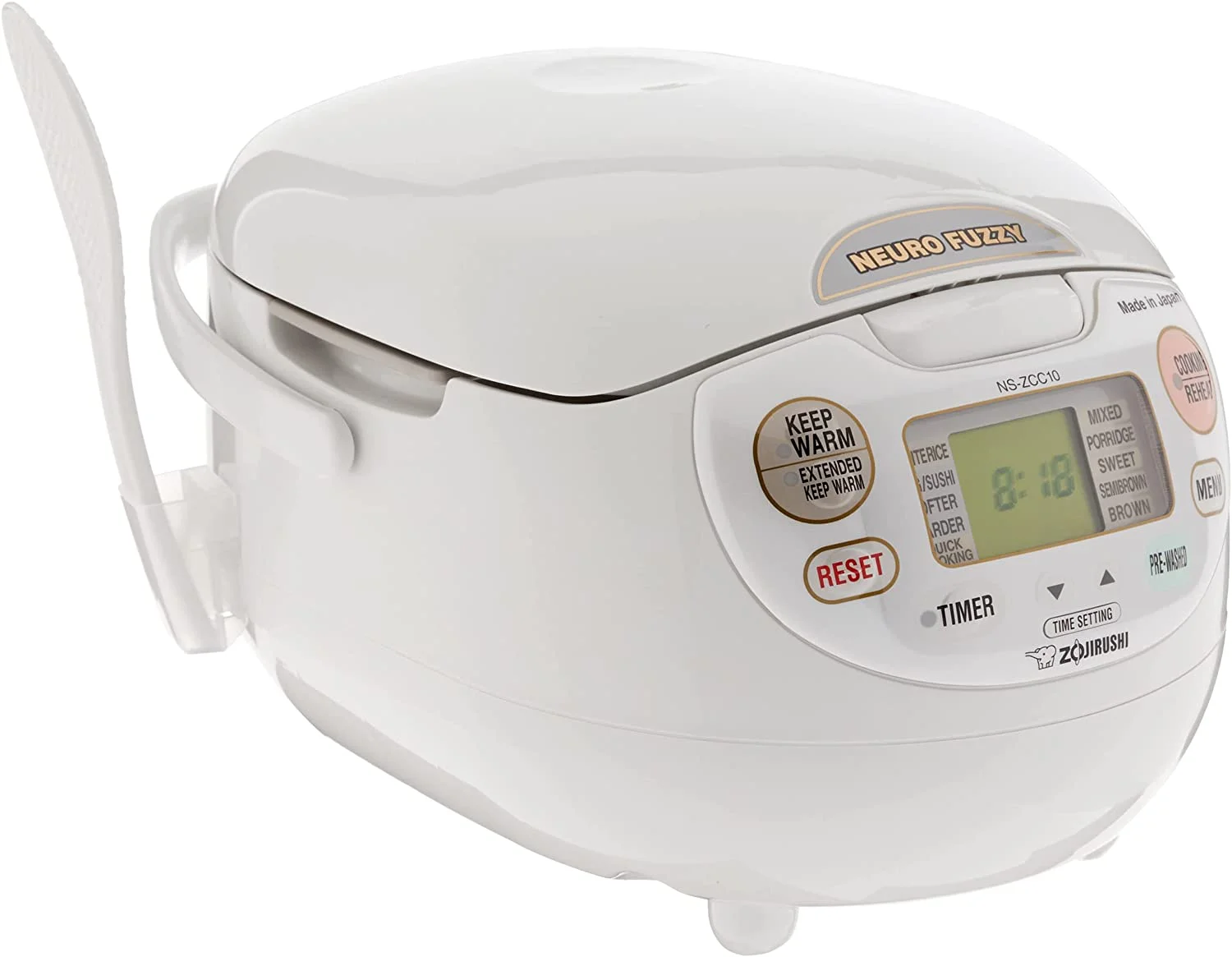 Excellent Zojirushi  Made in Japan Neuro Fuzzy Rice Cooker  5.5-Cup  Premium White