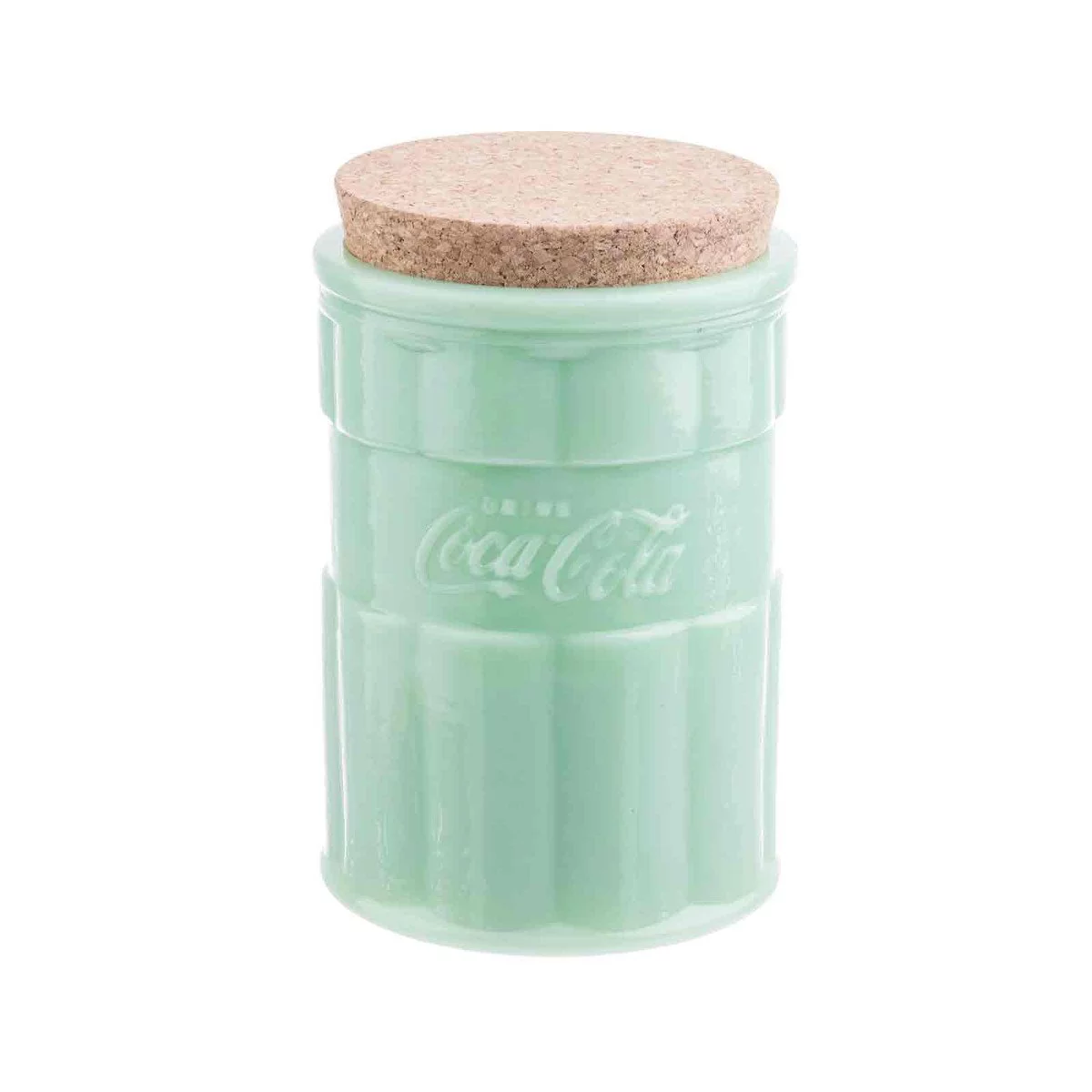 TableCraft Coca-Cola Jadeite 28oz Canister with Lid