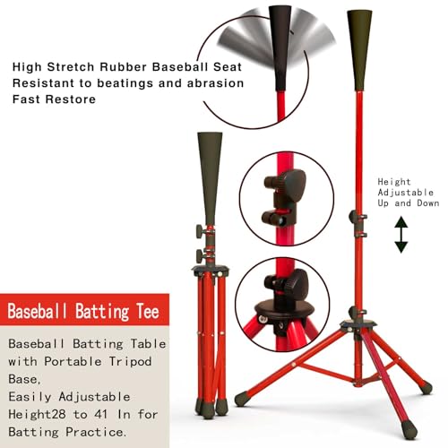 Portable Baseball Net & Softball Net 7 ftx7 ft,Baseball & Softball Tee and Net,Pitching,Batting Net,Swing Practice Net,with Strike Zone,for Kids and Adults of All Skill Levels