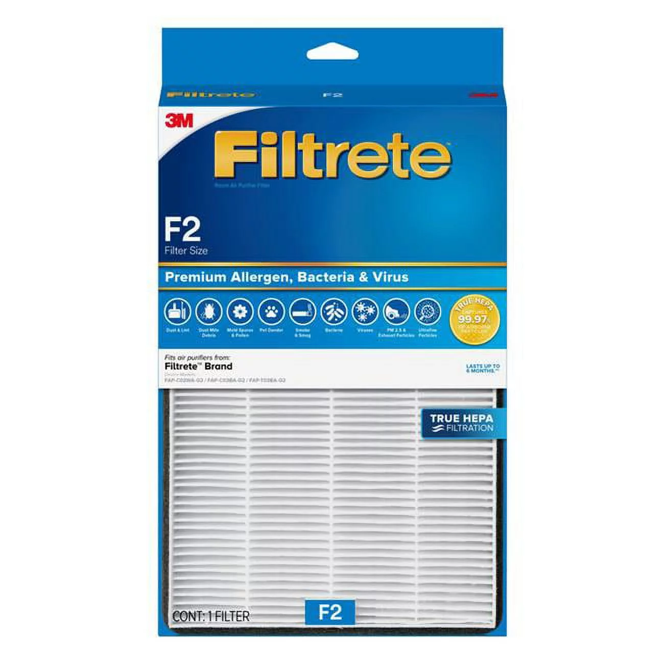 Filtrete  13 x 8.2 in. Rectangular HEPA Air Purifier Filter
