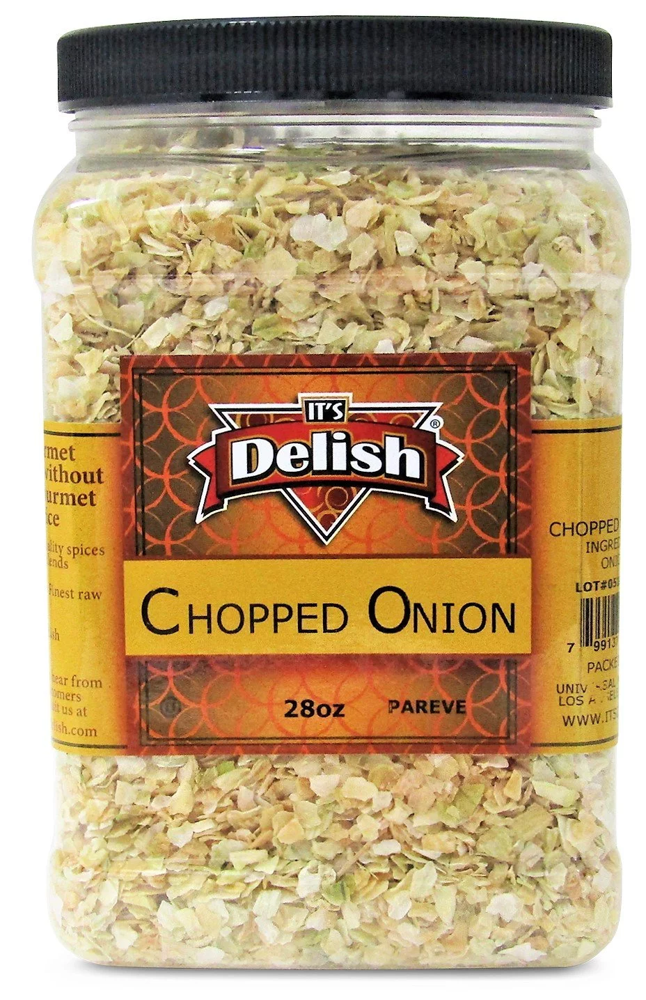 Dried Chopped Onion by Its Delish - Distinctive, Delicious, Fresh Taste - Premium, High-Quality, 28 Oz Jumbo Container Jar - No Preservatives, No artificial Flavor, All Natural Dehydrated Onion,...
