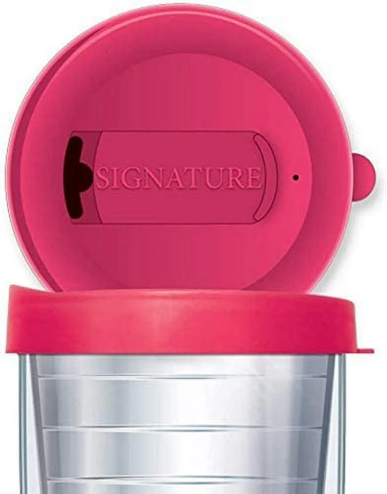Signature Tumblers Grammy on Clear Happy Circles Traveler 16 Oz Acrylic Tumbler Mug with Pink Lid