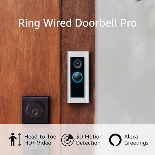 Like-New Ring Wired Doorbell Pro (Video Doorbell Pro 2) – Best-in-class with cutting-edge features (existing doorbell wiring required)