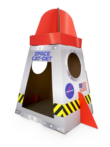 Christmas Cat House & Cat Scratcher w/Bonus Catnip Included