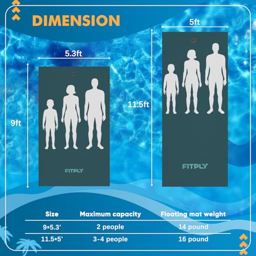 6/9/11.5 Ft Floating Mat, Lily Pad Floating Mat for Unlimited Fun, 3-Layer Tear-Resistant XPE Foam Pad for Multiple Users, Ideal Mats for Lake, Beach, Pool, Ocean