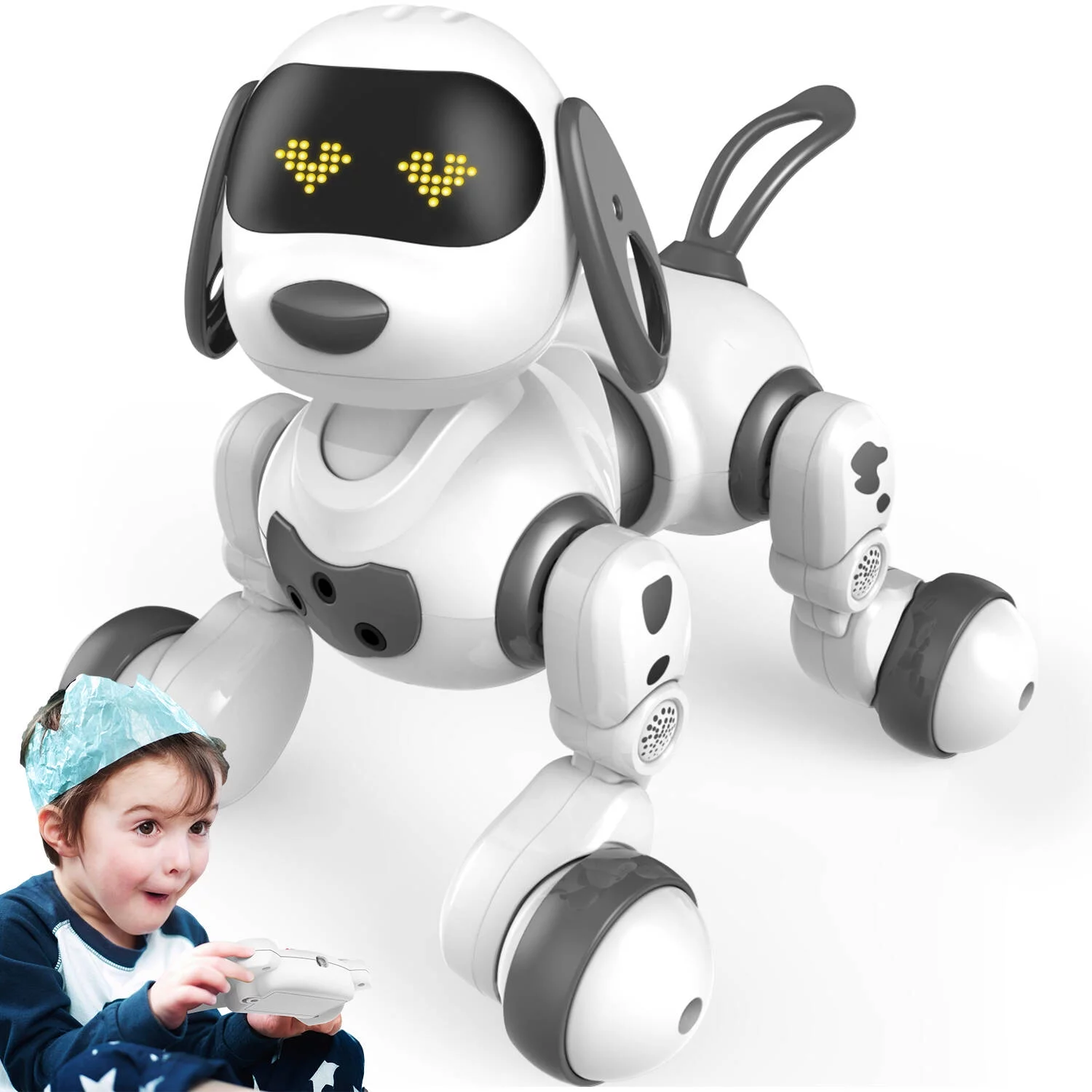 Remote Control Robot Dog Toy with Touch Function and Programmable,Smart Interactive Stunt Robot Dog Toy