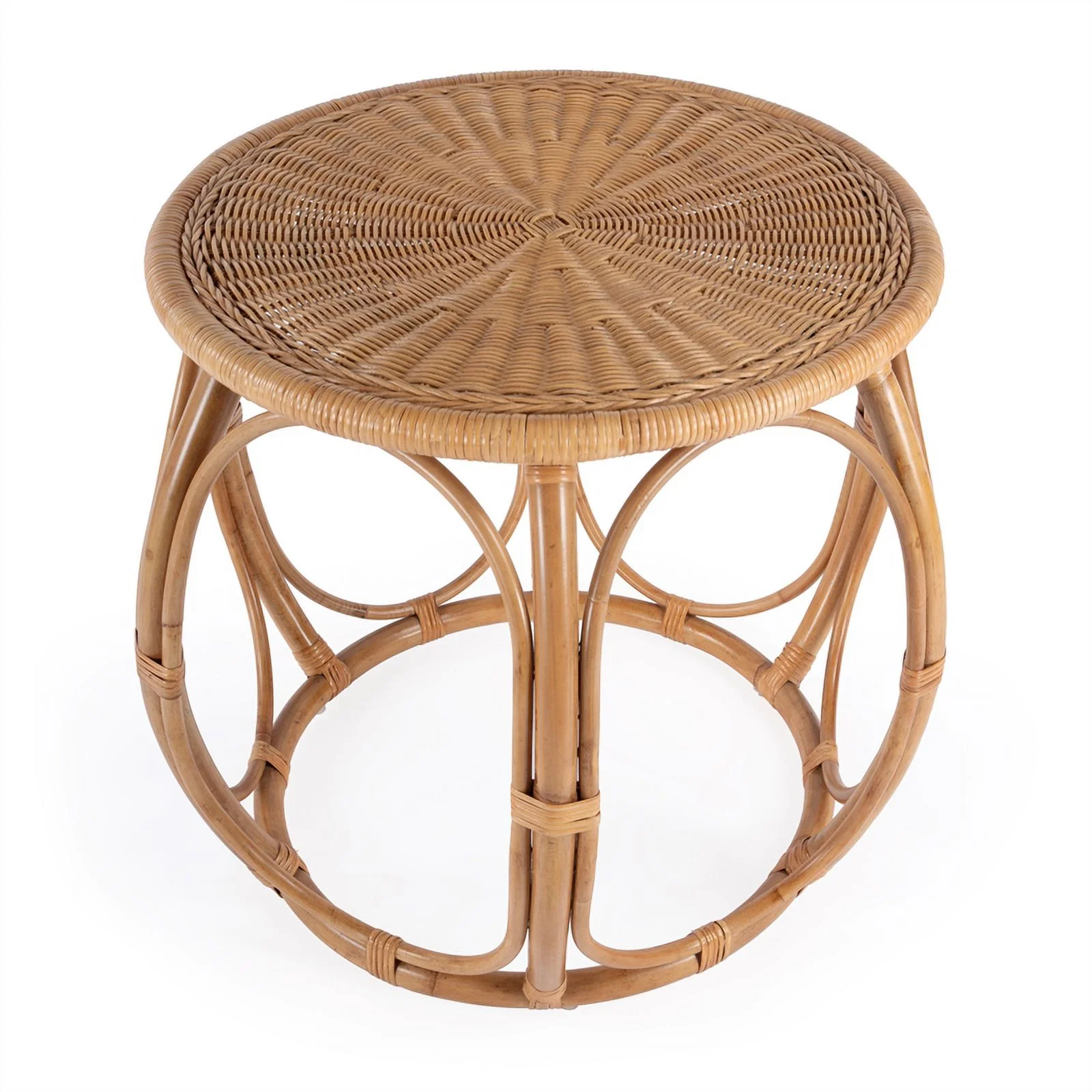 Butler Specialty Company Savannah Woven Rattan Round End Table - Natural