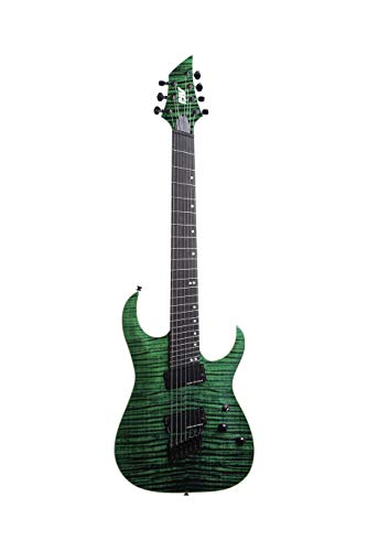 IYV 7 String ISFF7U-450 Fanfret Electric Guitar Trans Green, Right