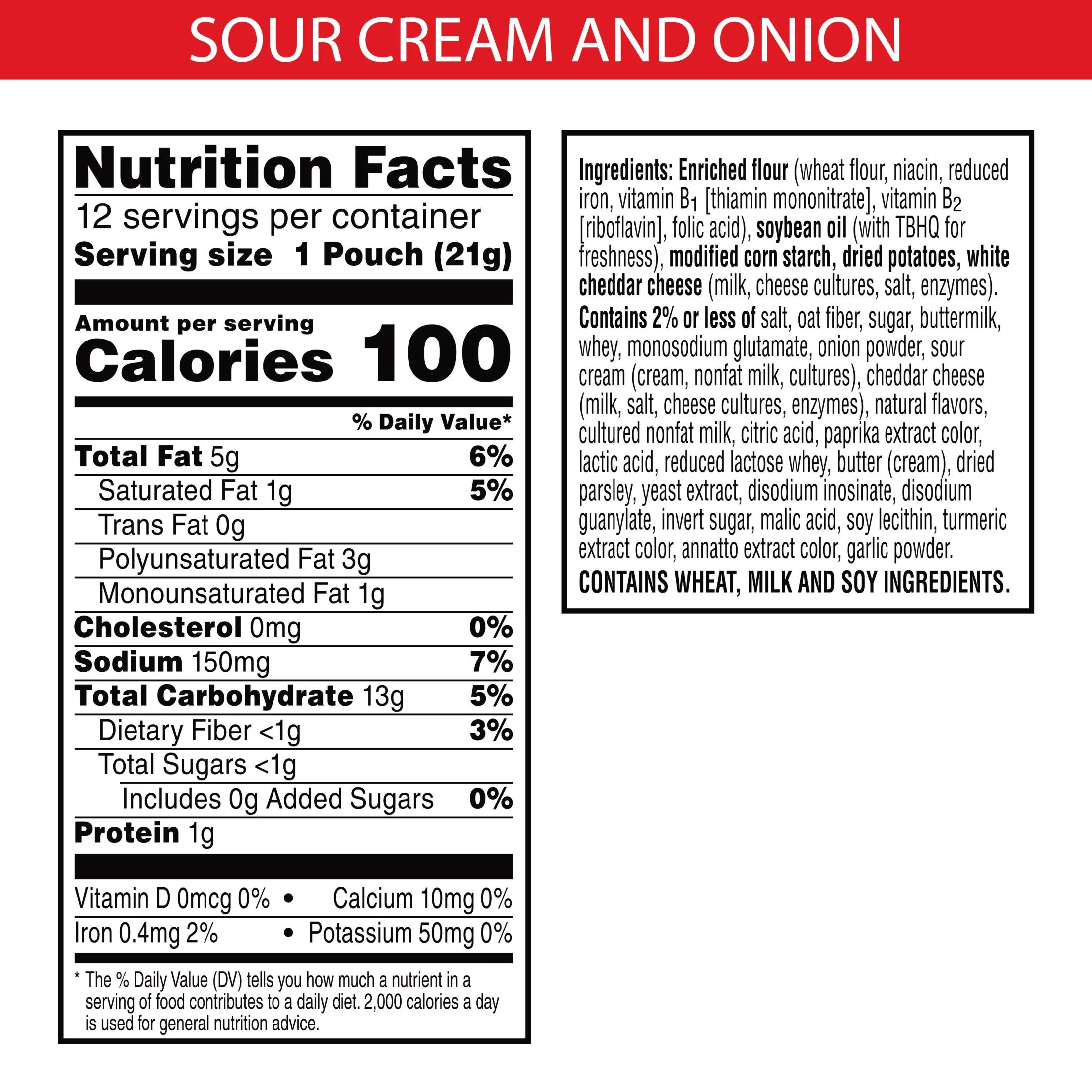 Cheez-It Snap'd Cheddar Sour Cream Onion Cheese Cracker Chips, 9 oz, 12 Count