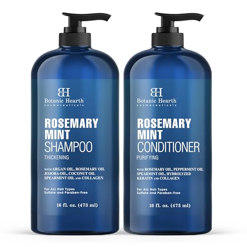 Botanic Hearth Tea Tree Shampoo And Conditioner Set | With 100% Pure Tea Tree Oil, For Itchy And Dry Scalp, Sulfate/Paraben Free | For Men And Women | 16 Fl Oz Each
