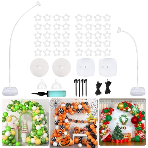 AerWo Balloon Arch Kit 9.35FT & 6FT, Free Bending Half Balloon Arch Stand with Base, Floor Gold Balloon Arch Frame Backdrop for Wedding Birthday Party Baby Shower Yard Lawn Home Christmas Decorations
