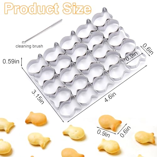 AIERSA Mini Gingerbread Cookie Cutter,Small Christmas Cookie Cutters,1 Inch Tiny Gingerbread Man Shapes Cookie Cutter,20 Cavity Metal Stainless Steel Christmas Cookie Cutters