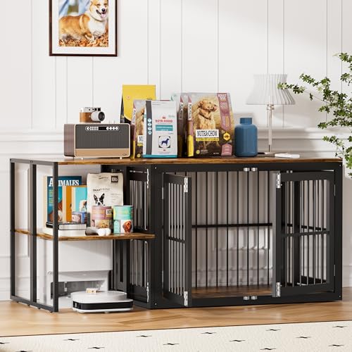 Dog Crate Furniture Large Breed Rustic Heavy Duty Dog Crate for Medium Large Dogs Indoor XL Dog Kennel Furniture 36